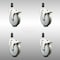 Service Caster 5 Inch 316SS Gray Poly Swivel 1 Inch Expanding Stem Caster Set Lock Brake SCC-SS316TTLEX20S514-PPUB-1-4 - alternate 1